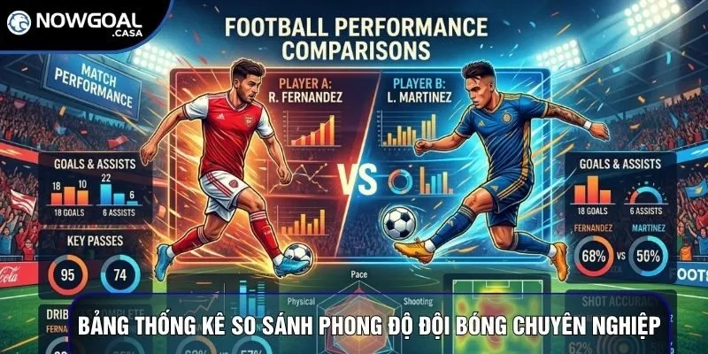 Bảng thống kê so sánh phong độ đội bóng chuyên nghiệp