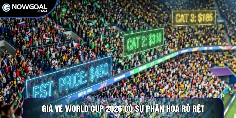 Giá vé World Cup 2026 có sự phân hóa rõ rệt